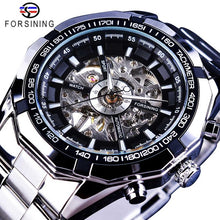 Load image into Gallery viewer, Forsining 2017 Silver Stainless Steel Waterproof Military Sport Casual Mechanical Watch