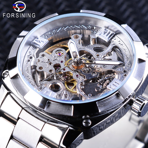 Forsining Mechanical Wristwatches Fashion Silver Watch