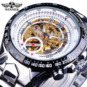 Sport Design Bezel Golden Watch Mens Watch